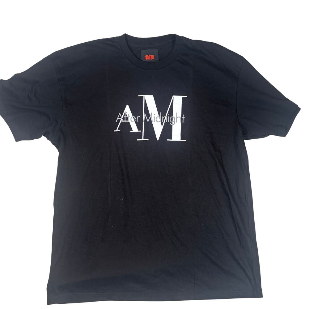 After Midnight T Shirt XL Black Short Sleeve Crewneck Cotton Casual Made in USA